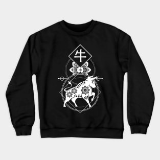 Chinese, Zodiac, Ox, Astrology, Star sign, Stars Crewneck Sweatshirt